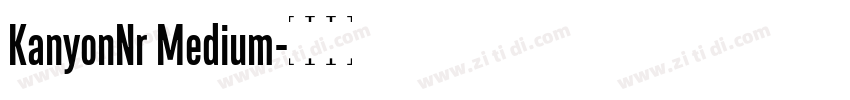 KanyonNr Medium字体转换